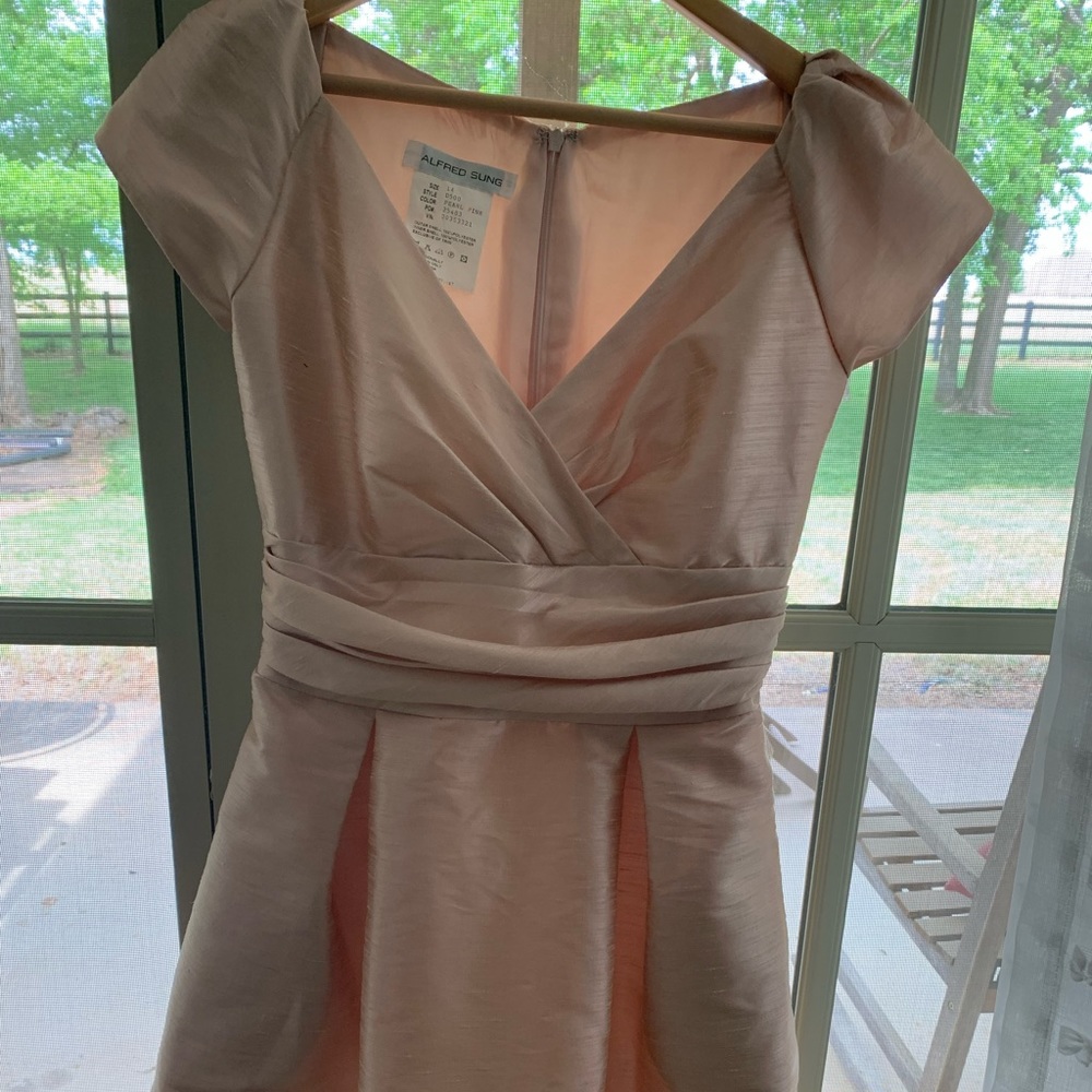 Alfred Sung Mother of Bride dress. Blush Pink Size 14